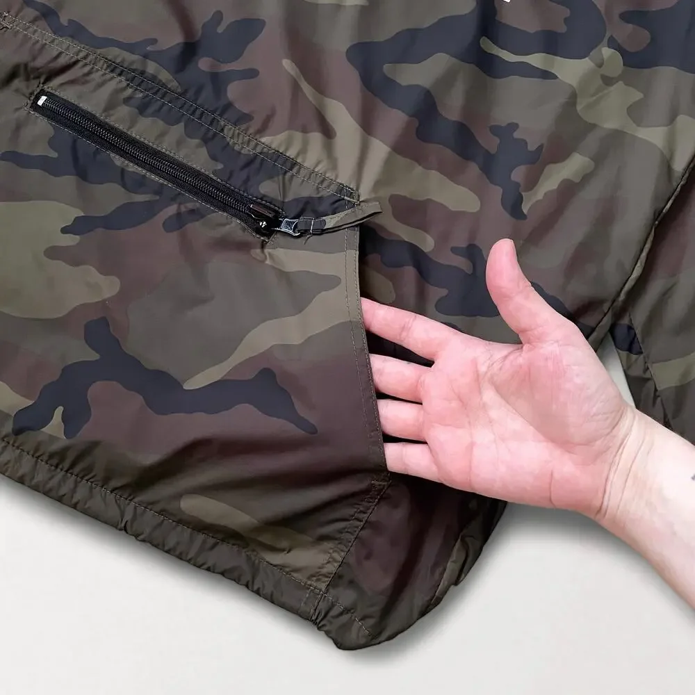 Primitive Camo Hooded Anorak 1/4 Zip Jacket Windbreaker M Gorpcore Skateboarding